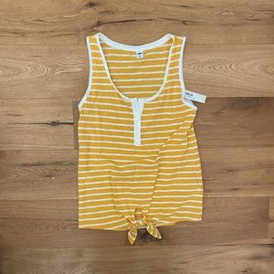 Old Navy yellow striped tank